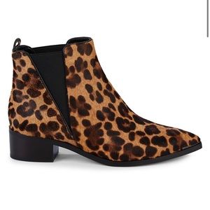 Marc Fisher leopard Yale bootie